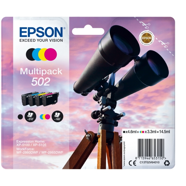 Original Epson C13T02V64010 / 502 Tintenpatrone Multipack